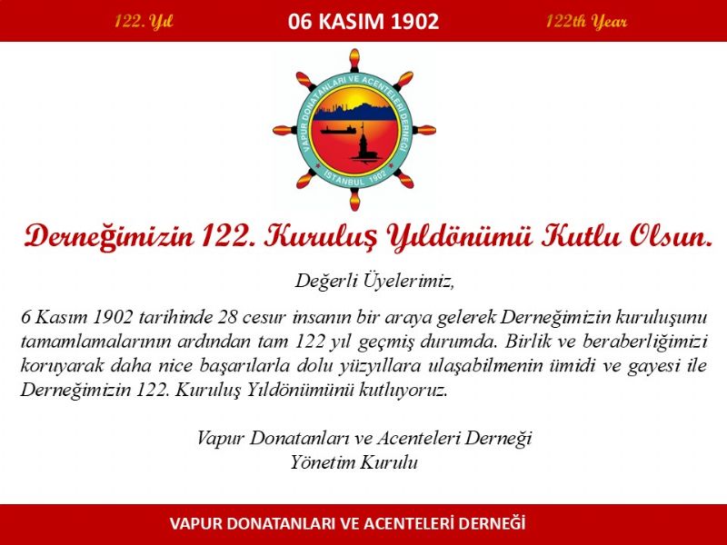 DERNEĞİMİZİN 122. KURULUŞ YILDÖNÜMÜ KUTLU OLSUN 1